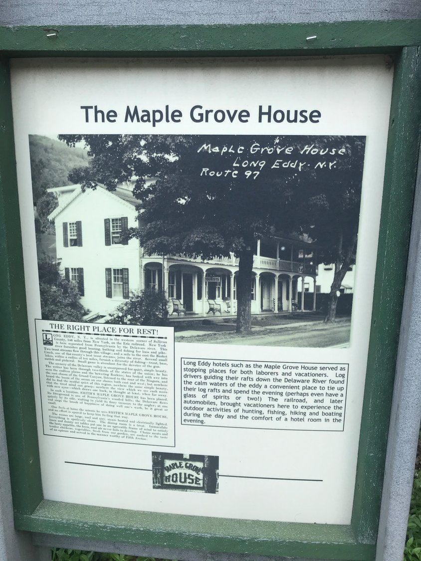 This sign is erected at the site of the Maple Grove House, circa early 1860s.